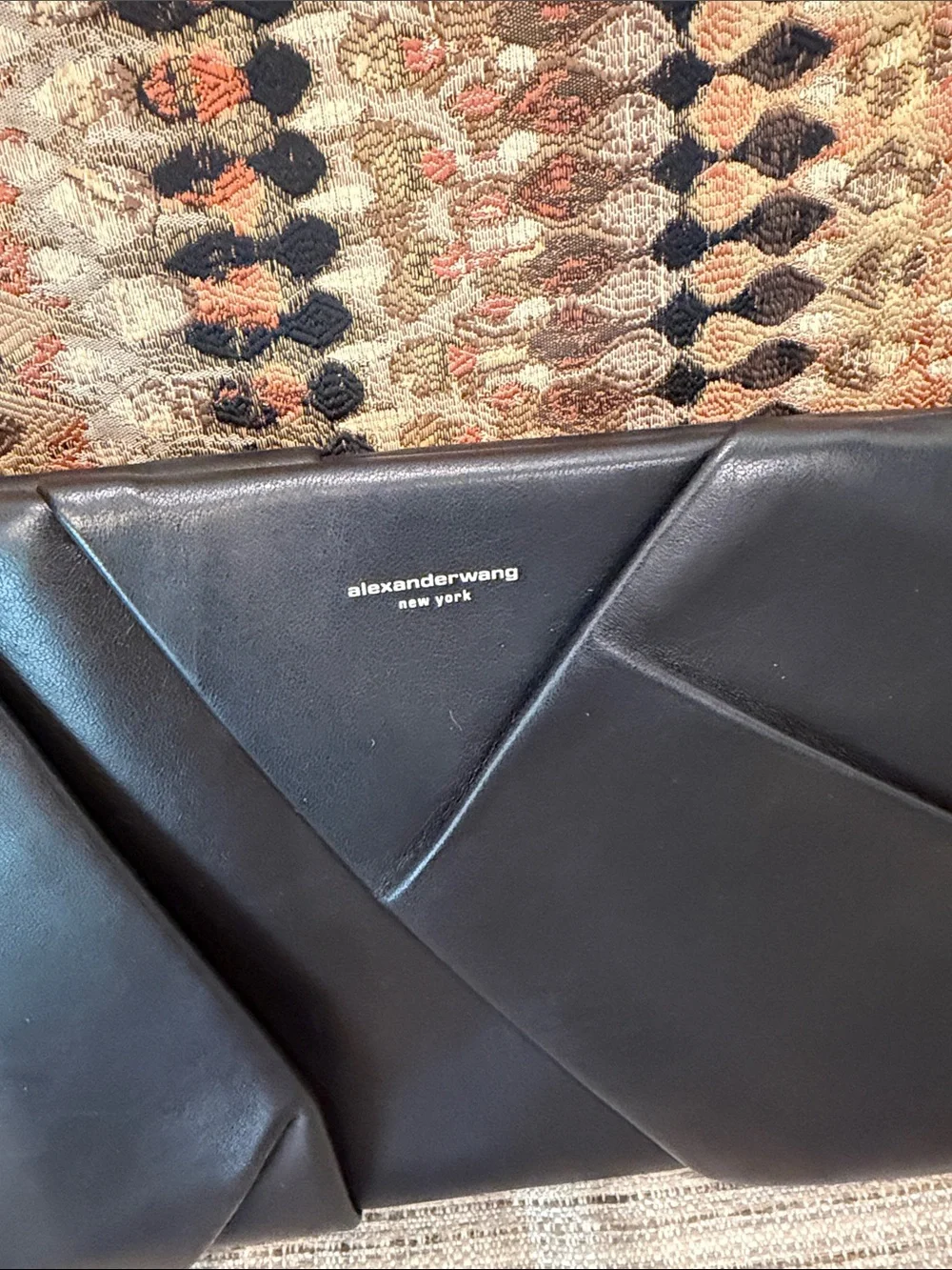 Alexander Wang Black Folded Leather Clutch Super Chic!